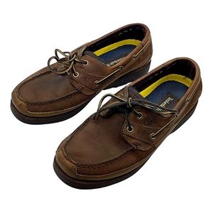 Timberland 71024 Brown Leather Loafer Boat Shoe, Size 9